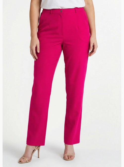 Pantalon droit uni taille semi élastiquée - Afibel - Kiabi