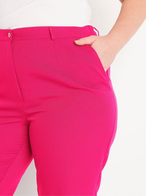 Pantalon droit uni taille semi élastiquée - Afibel - Kiabi