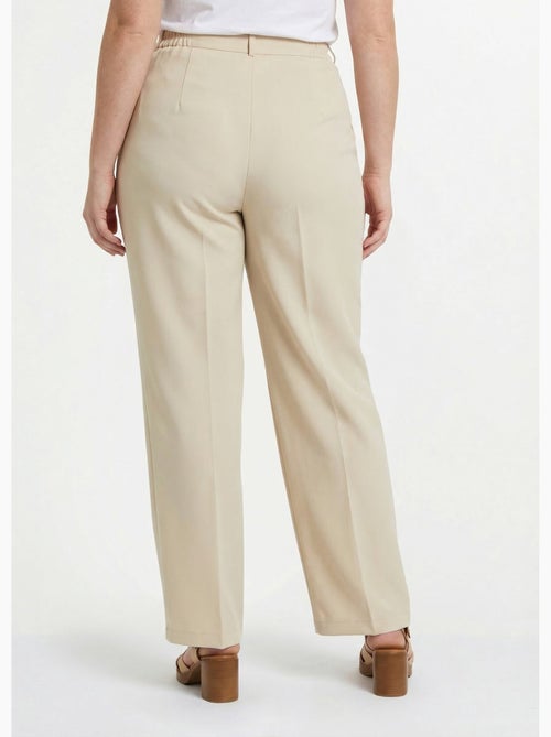 Pantalon droit uni taille semi élastiquée - afibel - Kiabi
