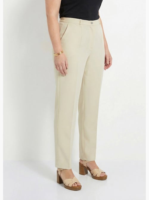 Pantalon droit uni taille semi élastiquée - afibel - Kiabi