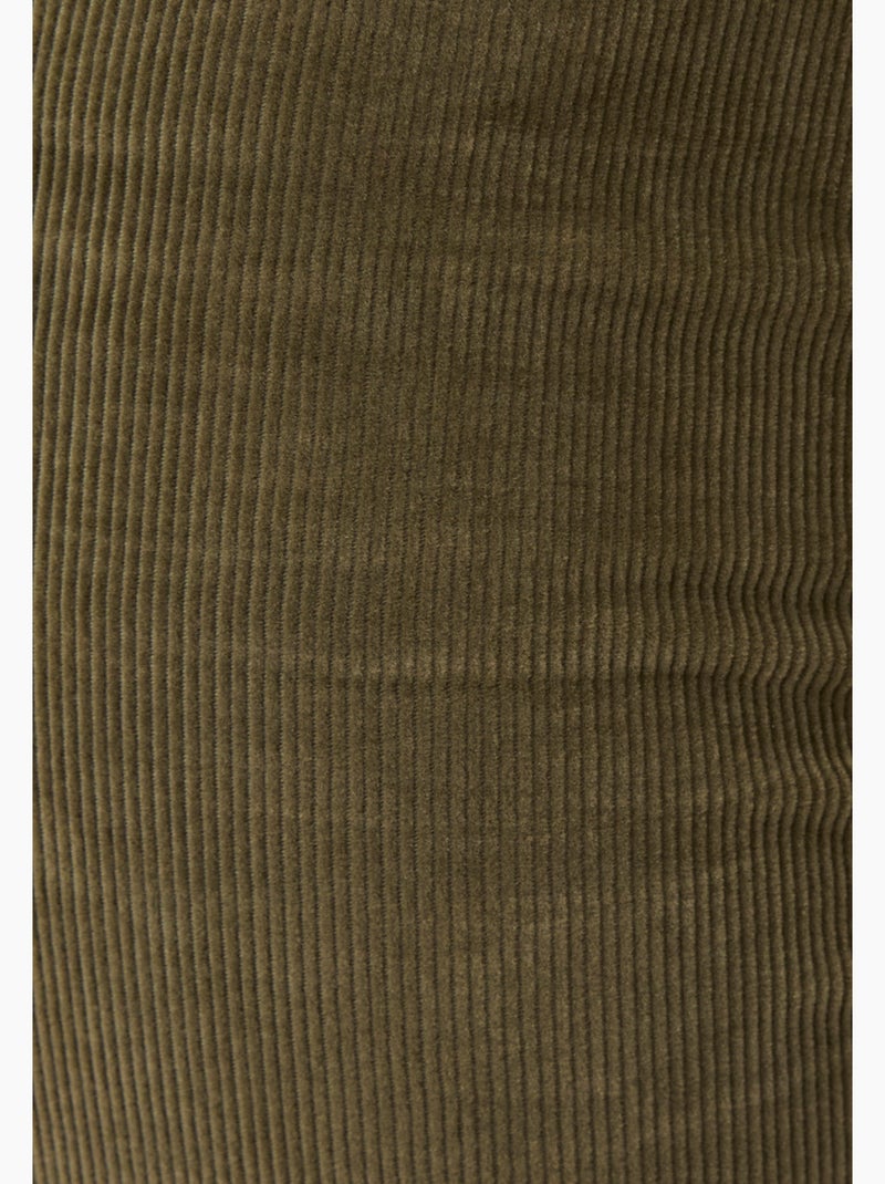 Pantalon droit velours perfect fit by damart - damart Vert - Kiabi