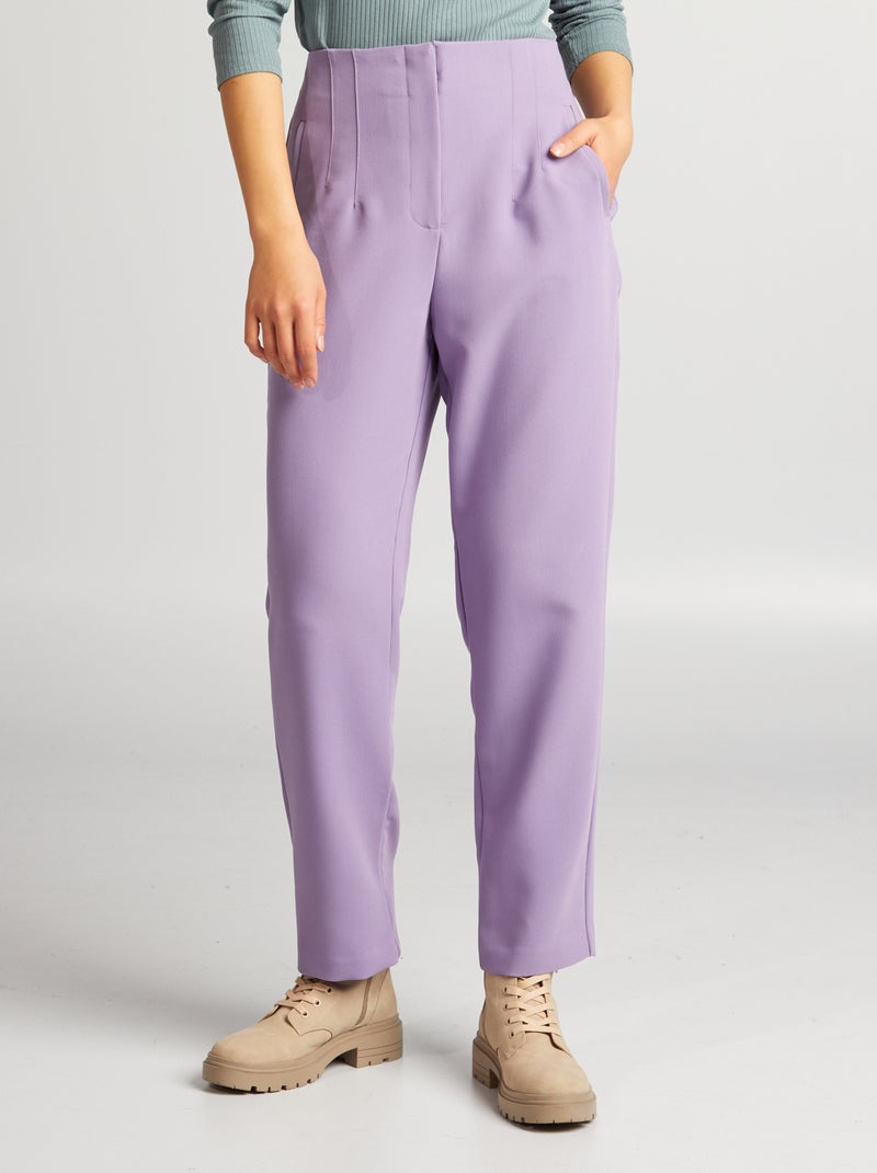 Pantalon droit Violet - Kiabi