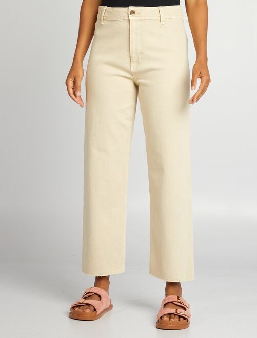 Pantalon beige droit femme sale