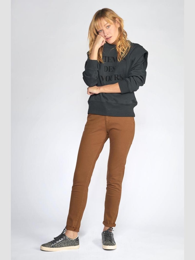 Pantalon DYLI 2 chino 'Le Temps Des Cerises' Marron - Kiabi