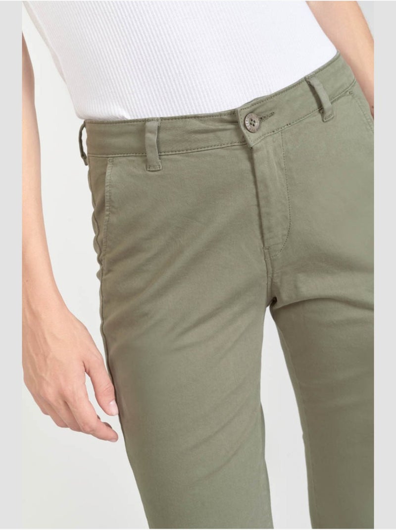 Pantalon dyli 3 chino 'le temps des cerises' Vert - Kiabi