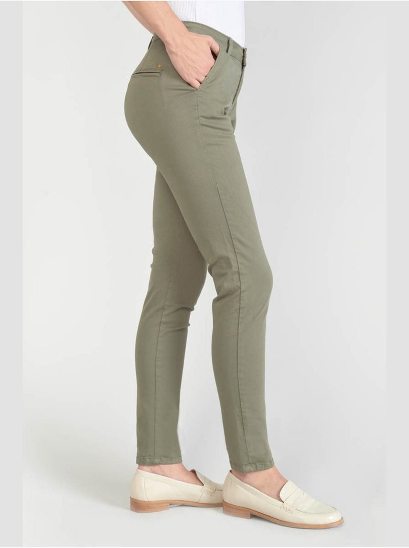 Pantalon dyli 3 chino 'le temps des cerises' Vert - Kiabi