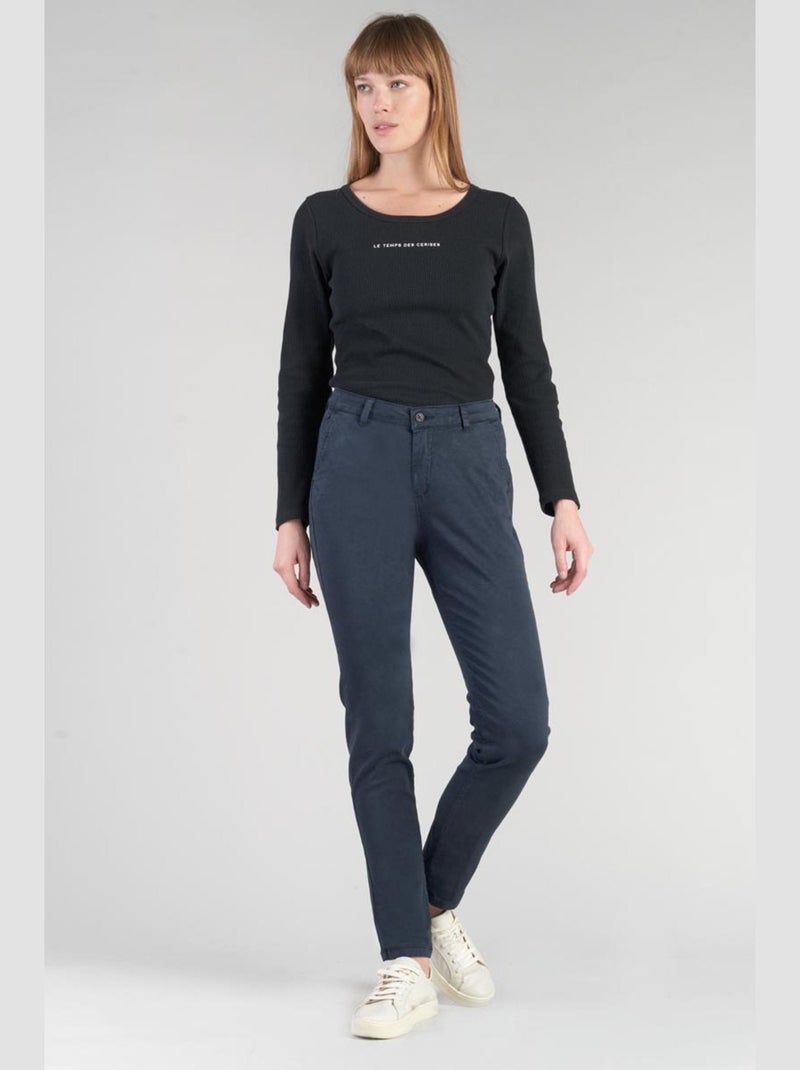 Pantalon DYLI 4 chino 'Le Temps Des Cerises' Bleu - Kiabi