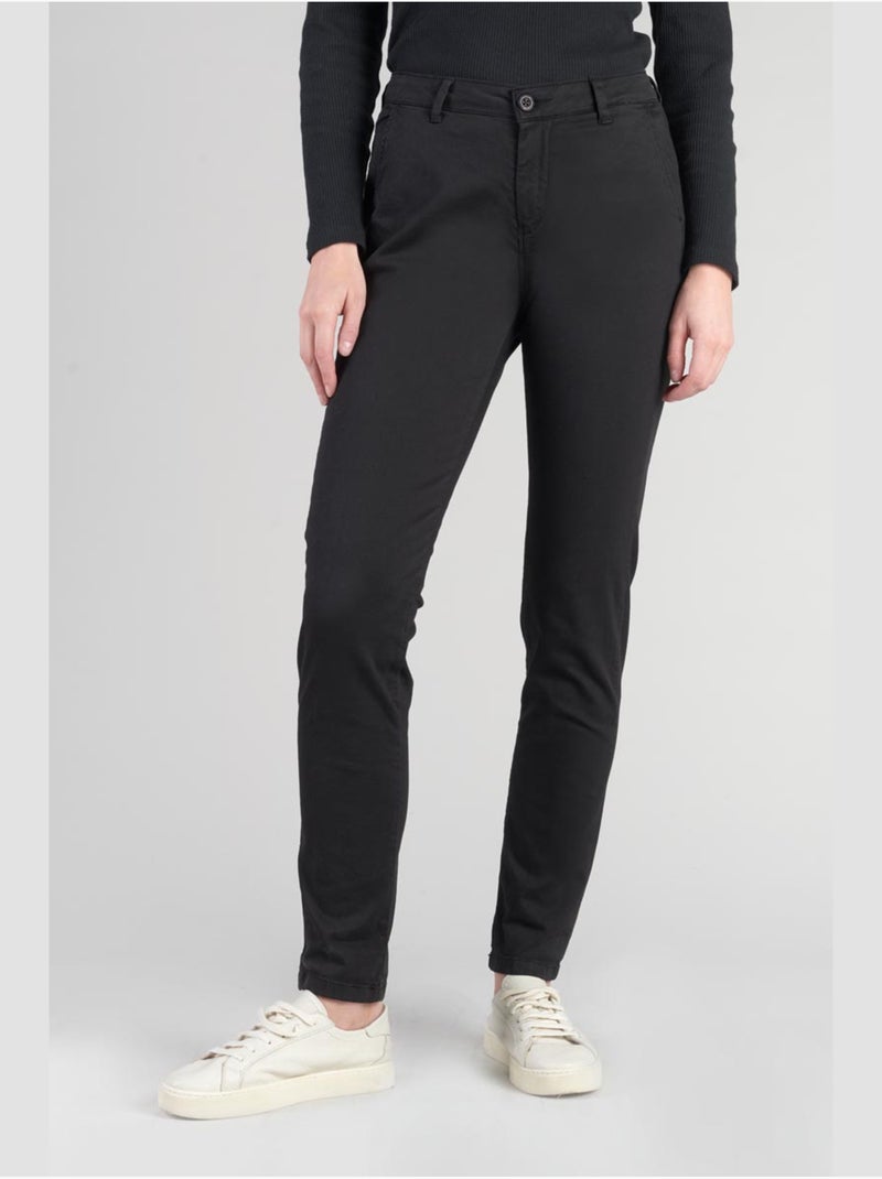 Pantalon dyli 4 chino 'le temps des cerises' Noir - Kiabi