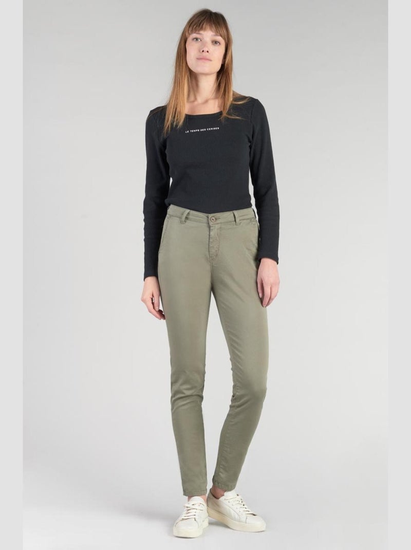 Pantalon DYLI 4 chino 'Le Temps Des Cerises' Vert - Kiabi
