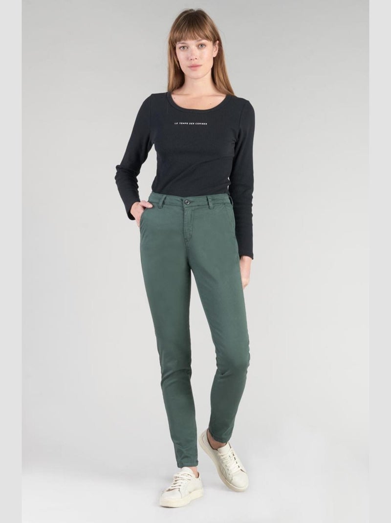 Pantalon DYLI 4 chino 'Le Temps Des Cerises' Vert - Kiabi