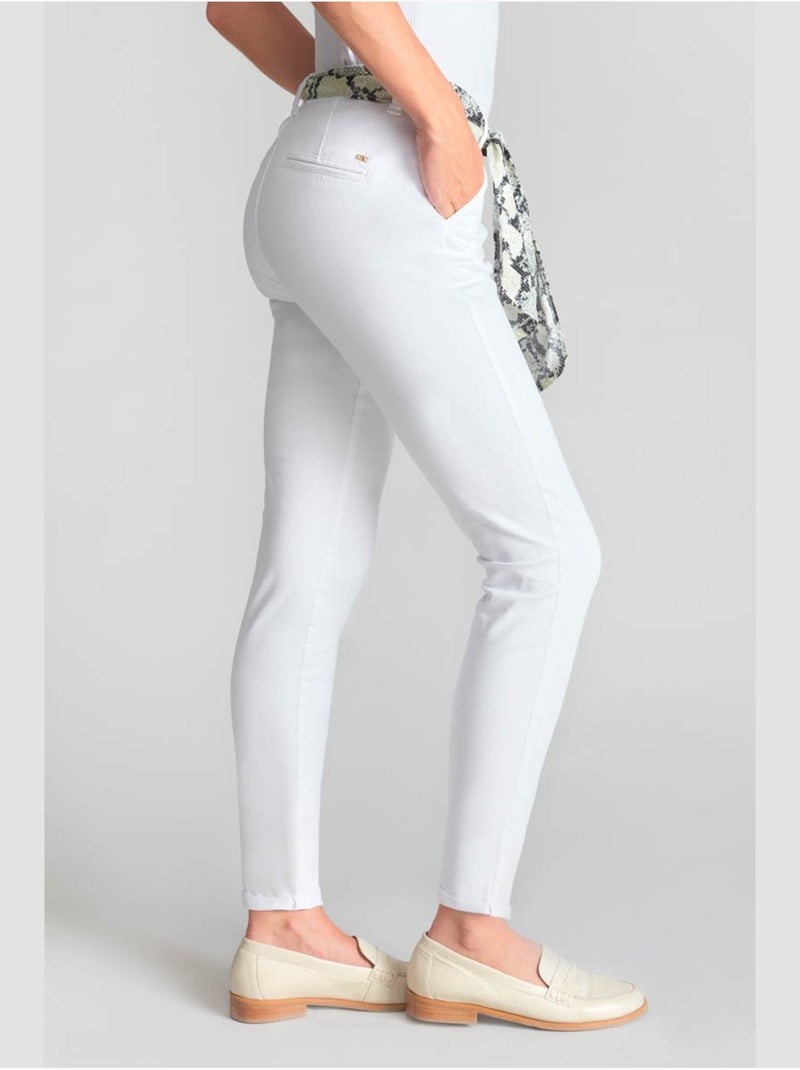 Pantalon dyli 5 chino 'le temps des cerises' Blanc - Kiabi