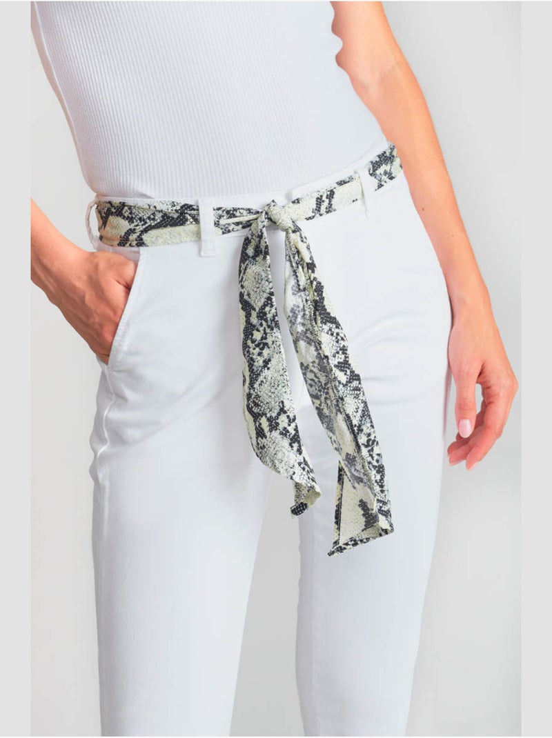 Pantalon dyli 5 chino 'le temps des cerises' Blanc - Kiabi