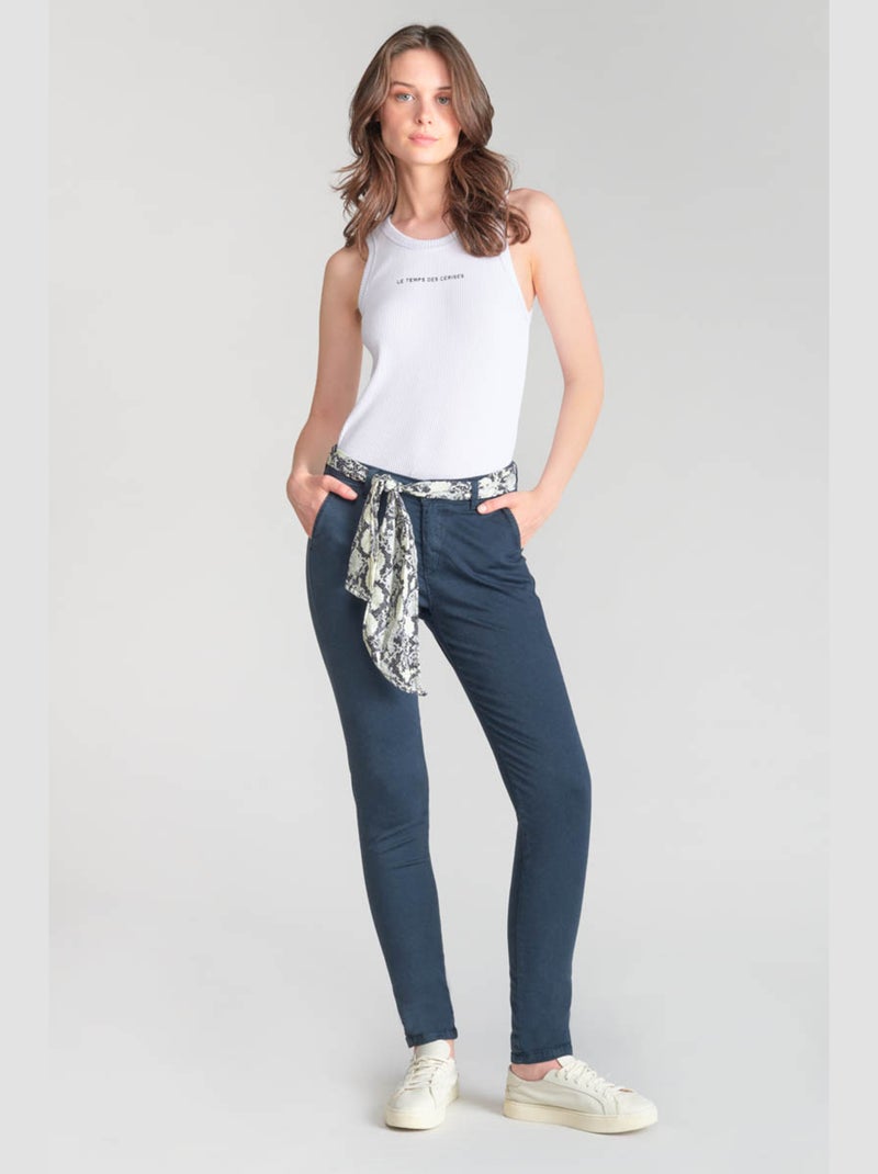 Pantalon DYLI 5 chino 'Le Temps Des Cerises' Bleu - Kiabi