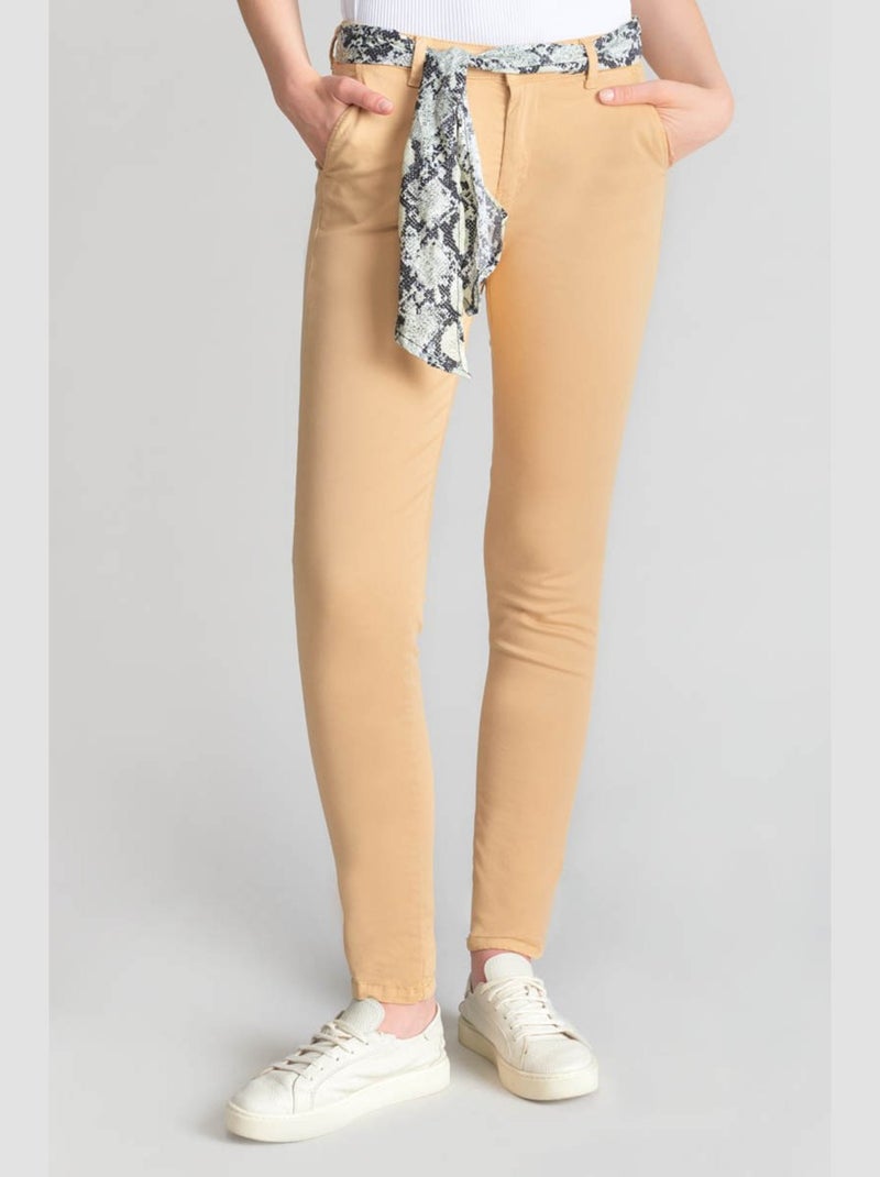 Pantalon DYLI 5 chino 'Le Temps Des Cerises' Marron - Kiabi
