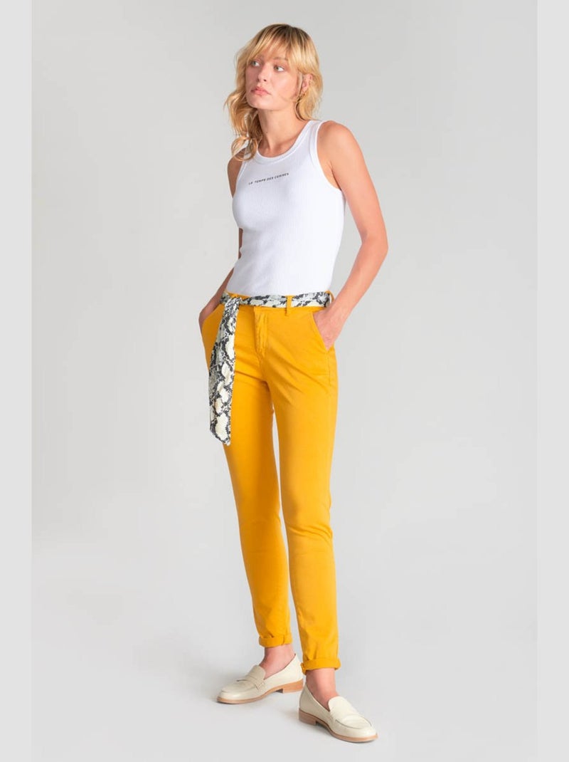 Pantalon DYLI 5 chino 'Le Temps Des Cerises' Orange - Kiabi