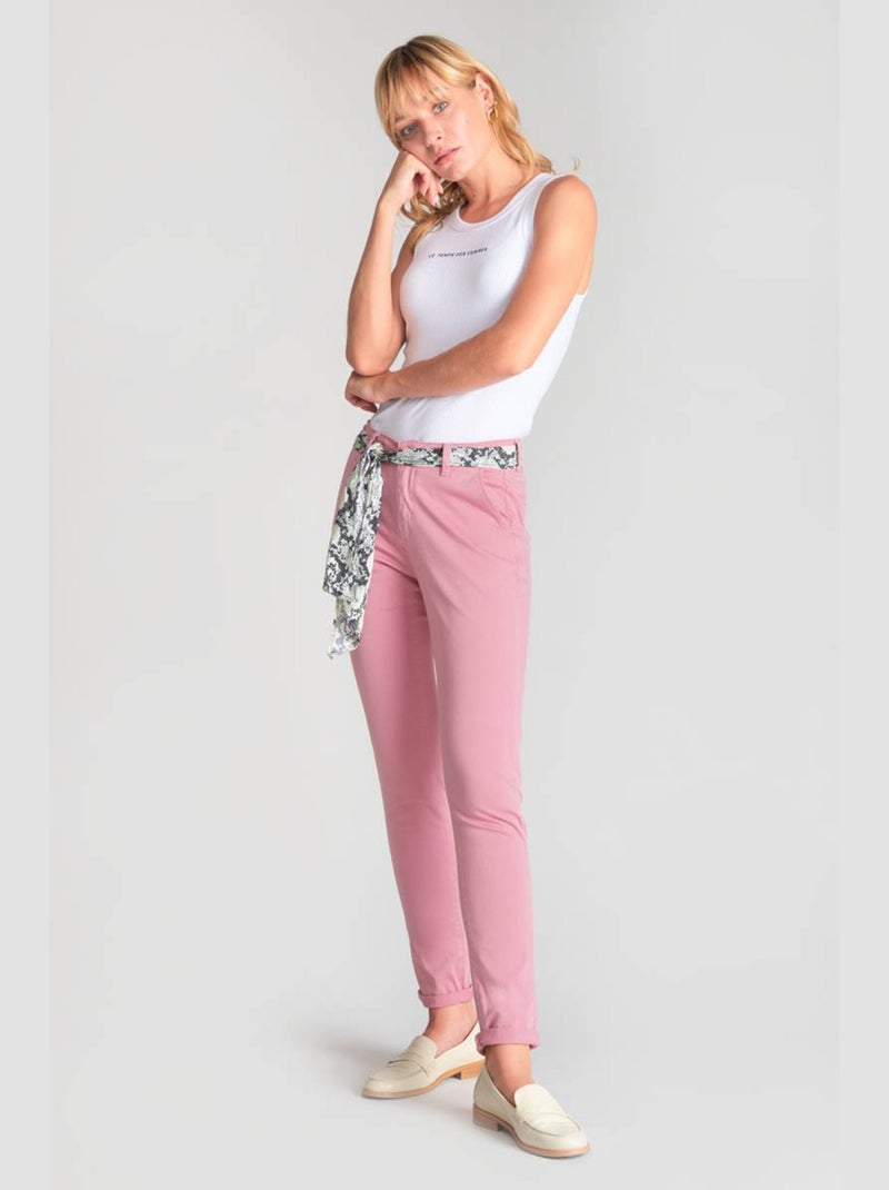 Pantalon DYLI 5 chino 'Le Temps Des Cerises' Rose - Kiabi