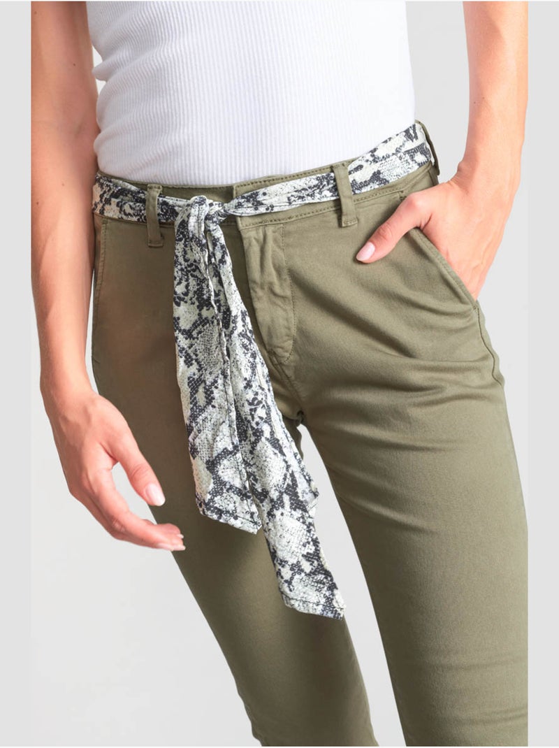 Pantalon dyli 5 chino 'le temps des cerises' Vert - Kiabi