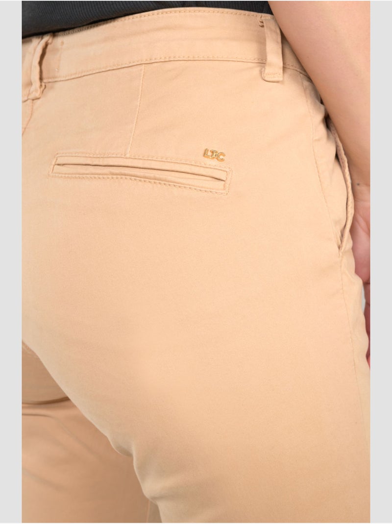 Pantalon dyli 6 chino 'le temps des cerises' Beige - Kiabi