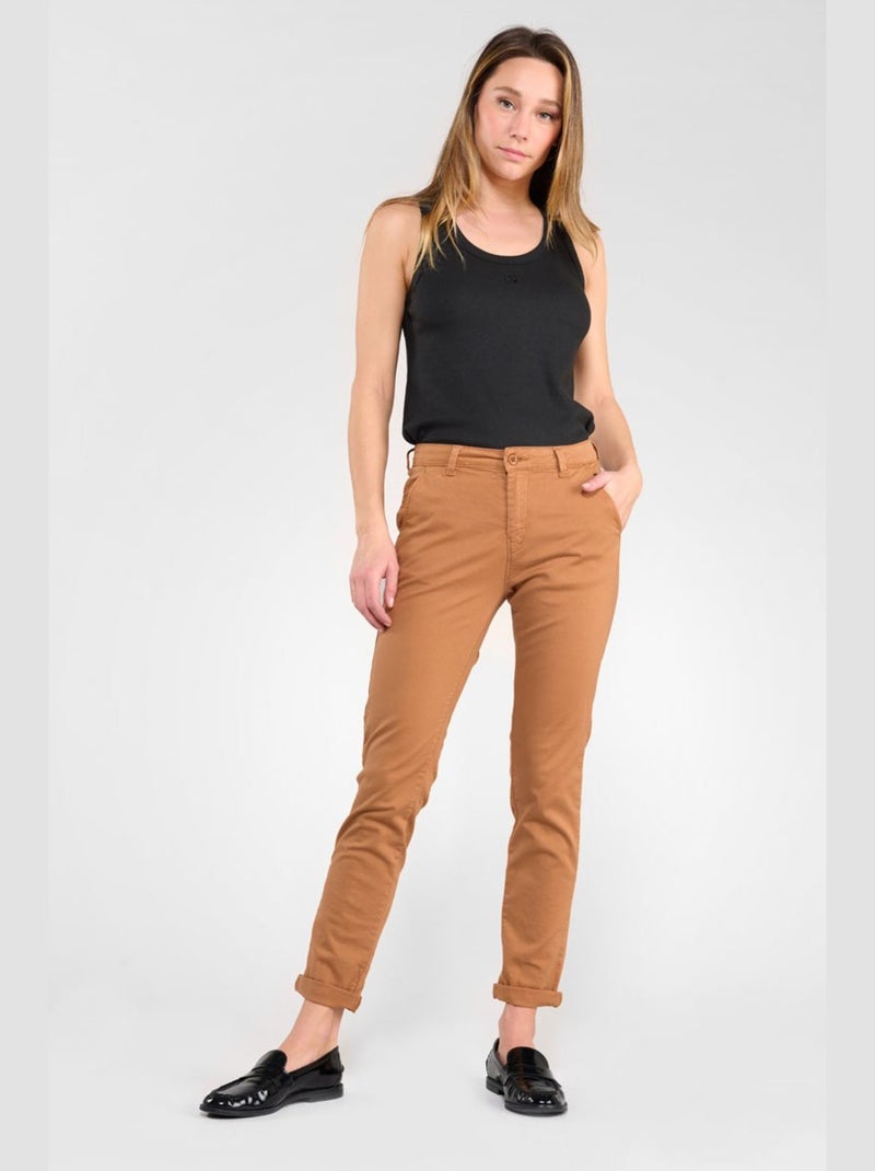 Pantalon DYLI 6 chino 'Le Temps Des Cerises' Marron - Kiabi