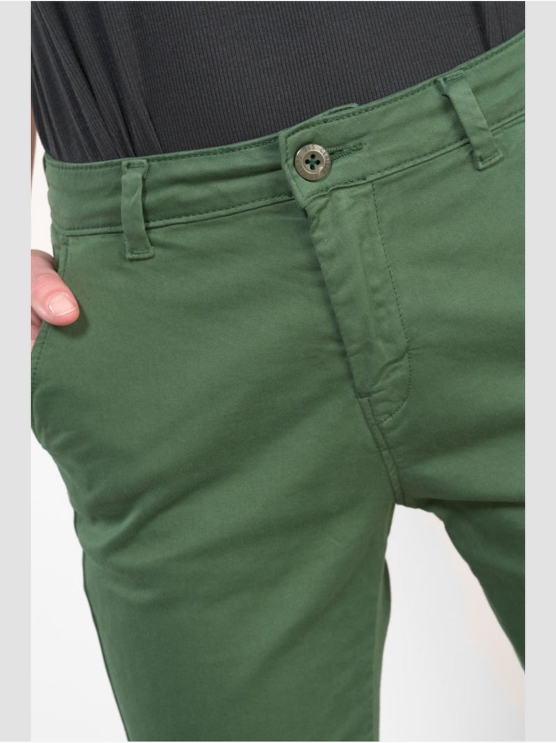 Pantalon dyli 6 chino 'le temps des cerises' Vert - Kiabi