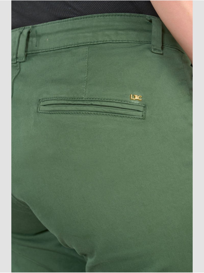 Pantalon dyli 6 chino 'le temps des cerises' Vert - Kiabi