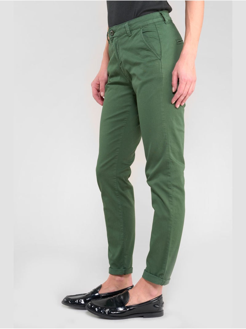 Pantalon dyli 6 chino 'le temps des cerises' Vert - Kiabi