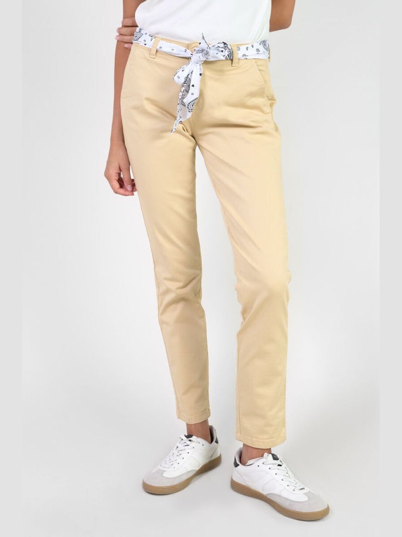 Pantalon DYLI 7 chino 'Le Temps Des Cerises' Beige - Kiabi