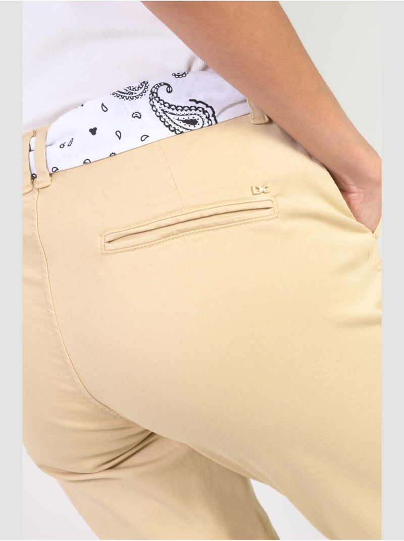 Pantalon dyli 7 chino 'le temps des cerises' Beige - Kiabi