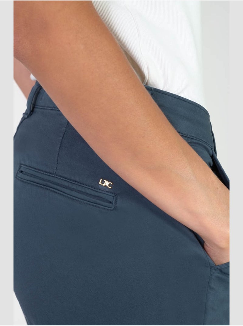 Pantalon dyli 7 chino 'le temps des cerises' Bleu - Kiabi