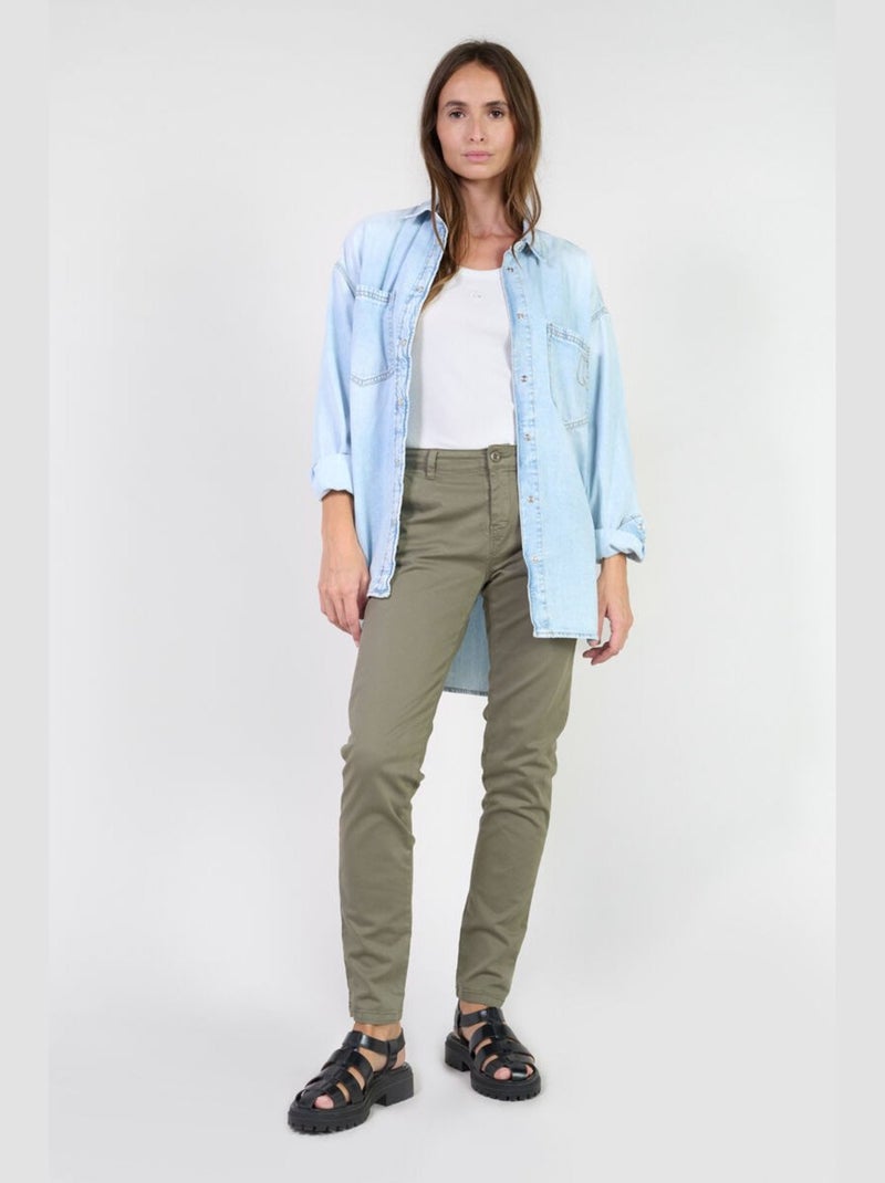 Pantalon DYLI 7 chino 'Le Temps Des Cerises' Kaki - Kiabi