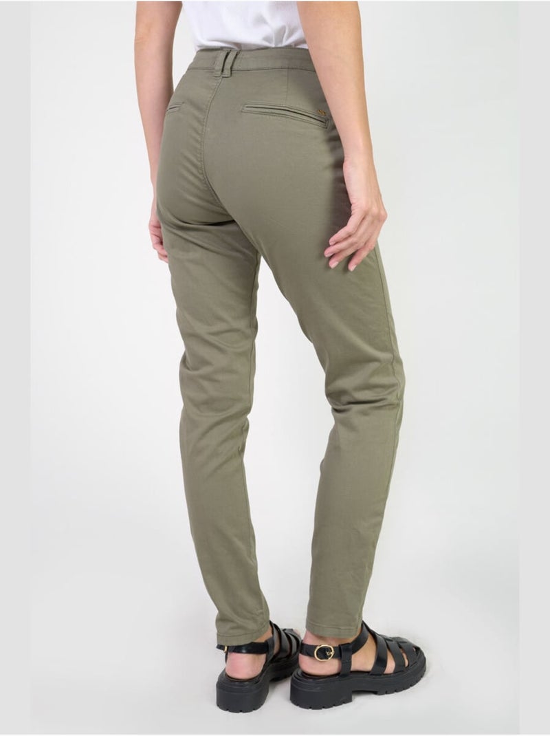 Pantalon DYLI 7 chino 'Le Temps Des Cerises' Kaki - Kiabi