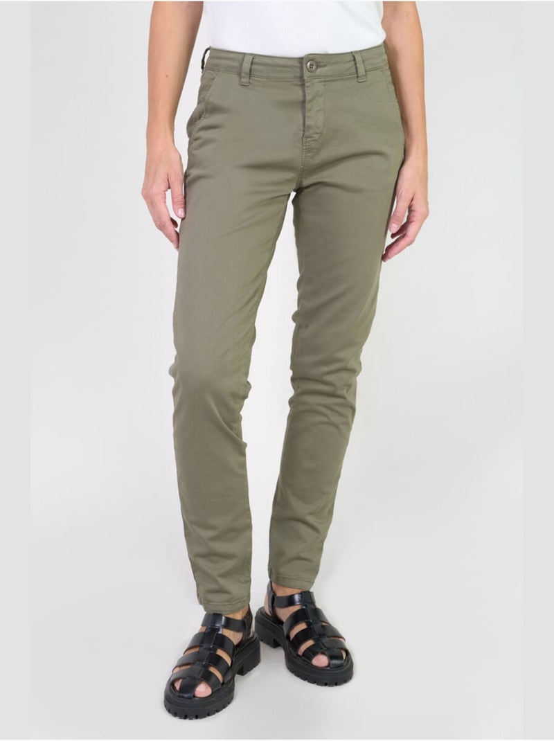 Pantalon DYLI 7 chino 'Le Temps Des Cerises' Kaki - Kiabi