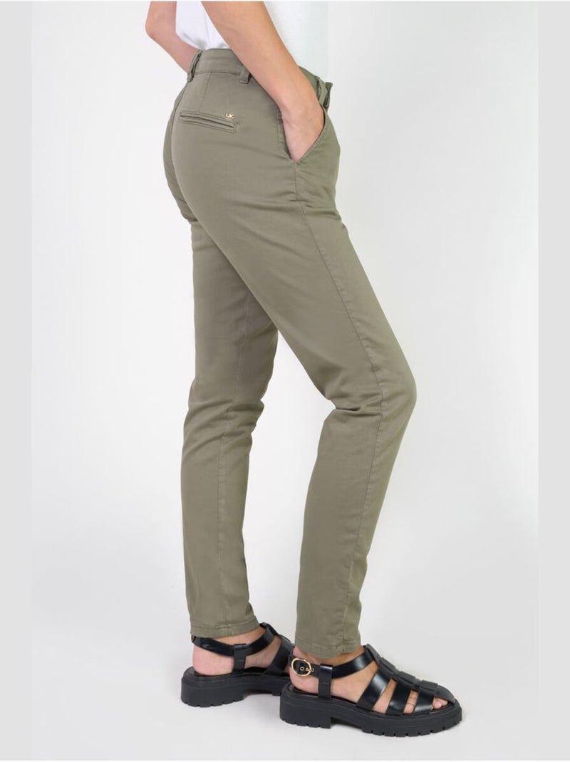 Pantalon DYLI 7 chino 'Le Temps Des Cerises' Kaki - Kiabi