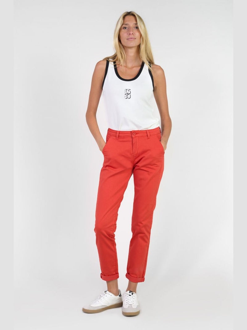 Pantalon DYLI 7 chino 'Le Temps Des Cerises' Rouge - Kiabi