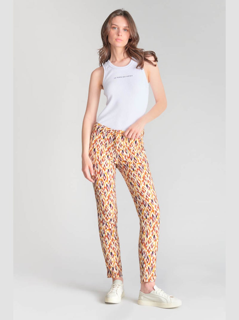 Pantalon DYLI MAY slim 'Le Temps Des Cerises' Multicolore - Kiabi