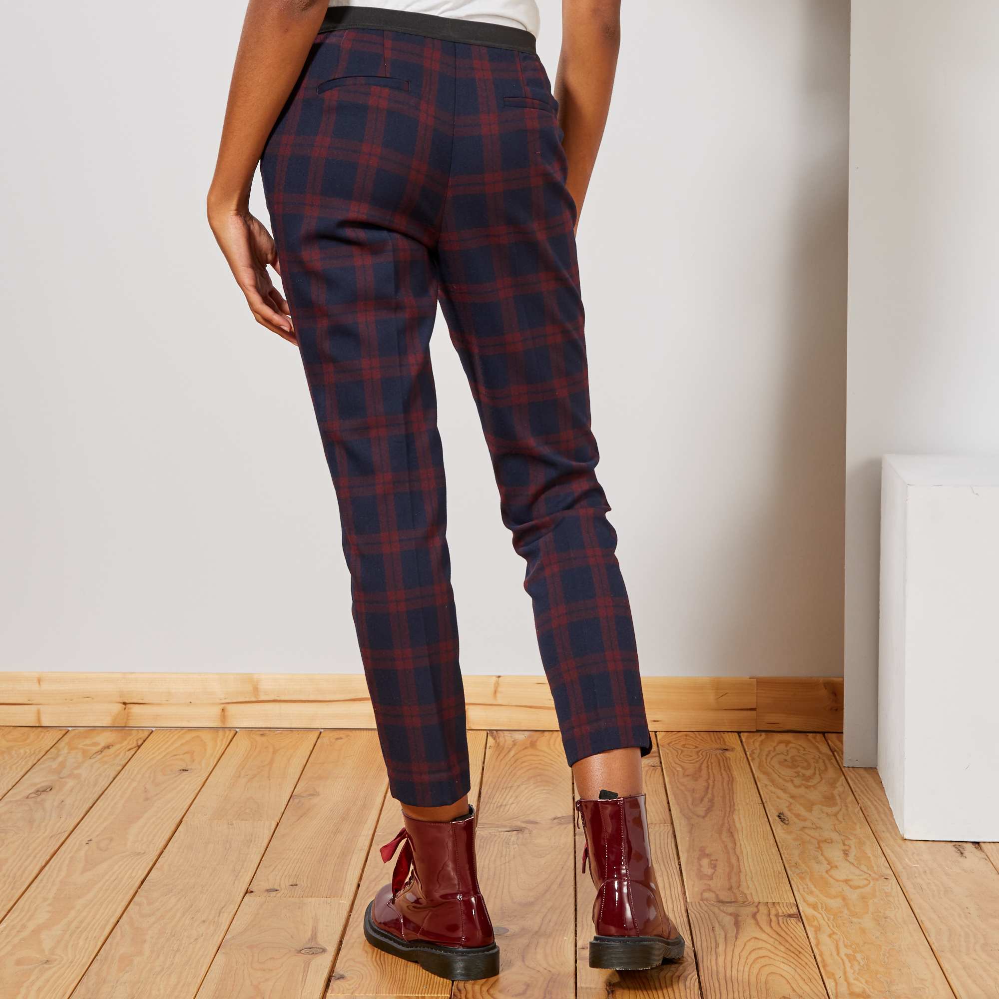 pantalon ecossais femme