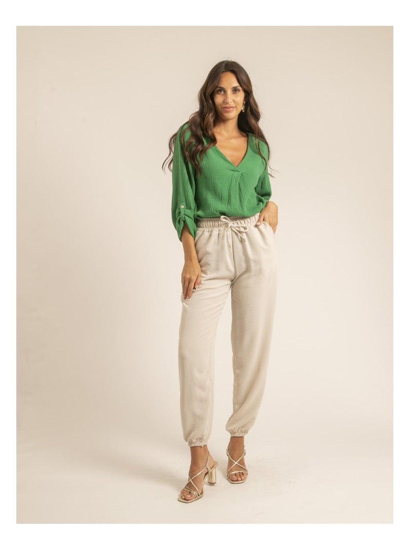 Pantalon EDANIA Ecru - Kiabi