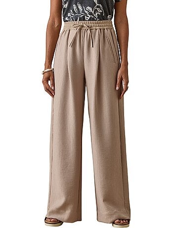 Pantalon effet froissé coupe large - DAXON