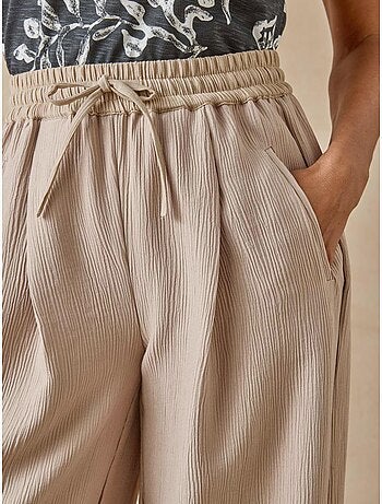 Pantalon effet froissé coupe large - DAXON