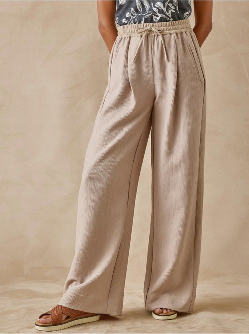 Pantalon effet froissé coupe large - DAXON - Kiabi