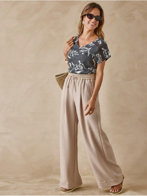 Pantalon effet froissé coupe large - DAXON - Kiabi