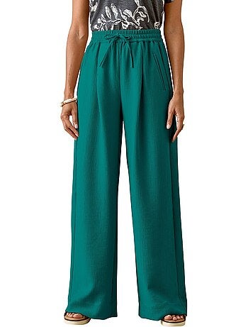 Pantalon effet froissé coupe large - DAXON