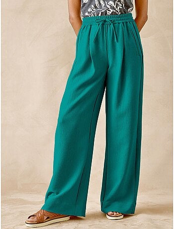 Pantalon effet froissé coupe large - DAXON