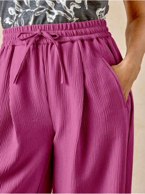 Pantalon effet froissé coupe large - DAXON - Kiabi