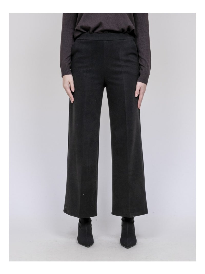 Pantalon effet laine EDVIGE Noir - Kiabi
