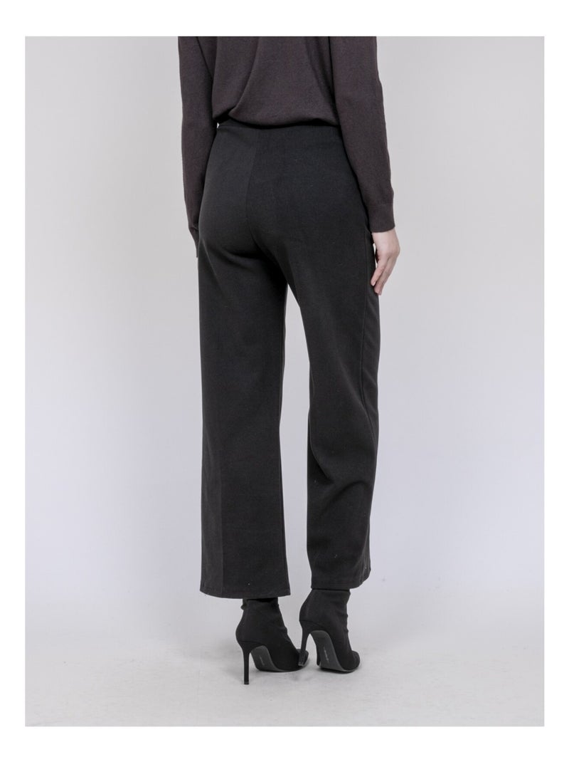 Pantalon effet laine EDVIGE Noir - Kiabi