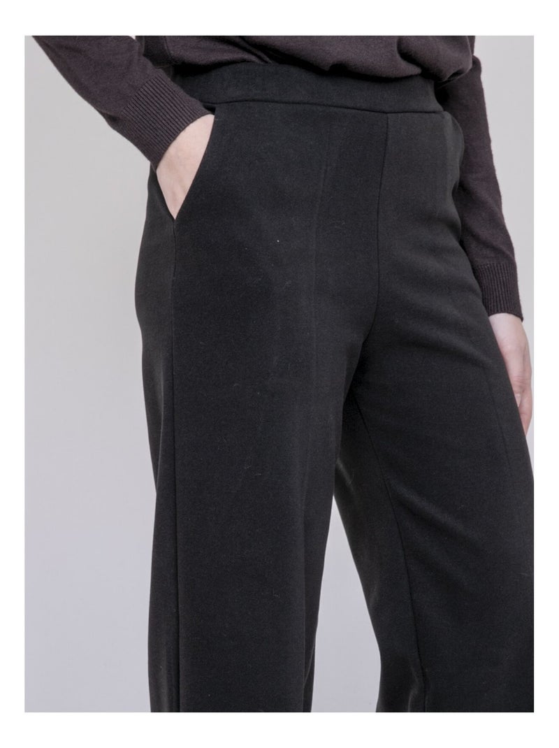 Pantalon effet laine EDVIGE Noir - Kiabi