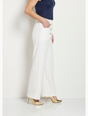 Pantalon effet pont ceinture élastiquée dos - Afibel