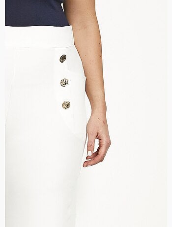 Pantalon effet pont ceinture élastiquée dos - Afibel