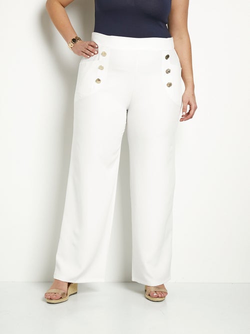 Pantalon effet pont ceinture élastiquée dos - Afibel - Kiabi